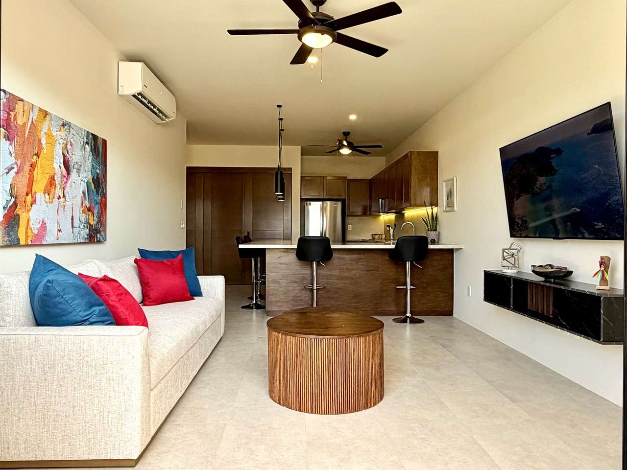 Patio with BBQ grill and lounge chair