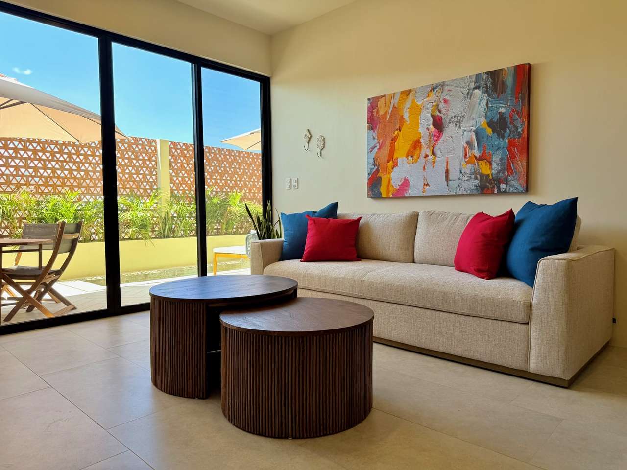Patio with BBQ grill and lounge chair
